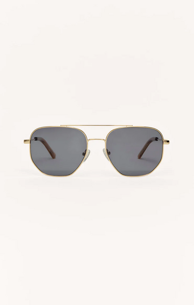 Z Supply Highway Polarized Sunglasses in Gold/Grey