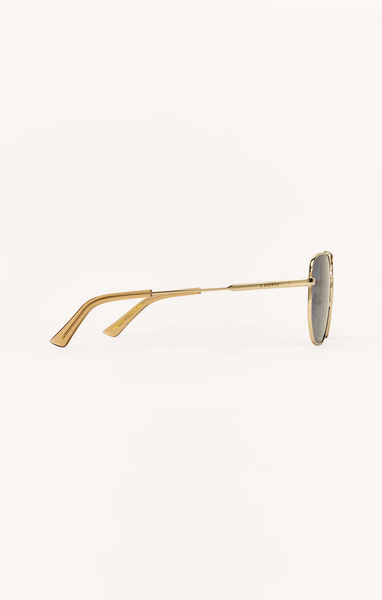 Z Supply Highway Polarized Sunglasses in Gold/Grey