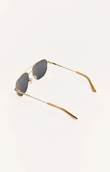 Z Supply Highway Polarized Sunglasses in Gold/Grey