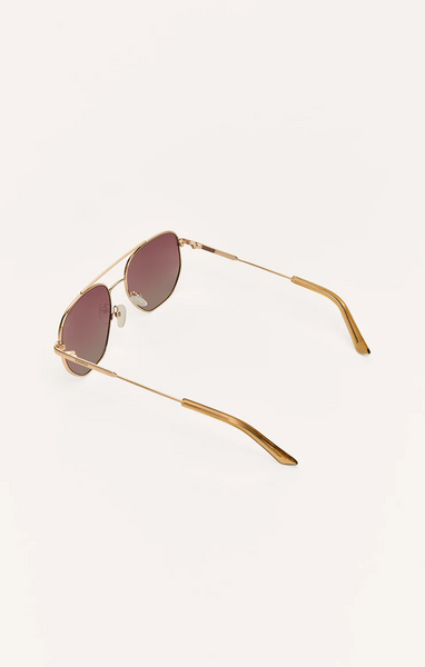 Z Supply Highway Polarized Sunglasses in Rose Gold Gradient