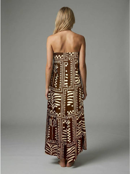 Terracotta Script Maxi Dress