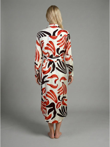 Sunset Brush Shirt Dress