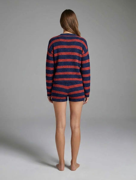 Navy Rust Sweater Set