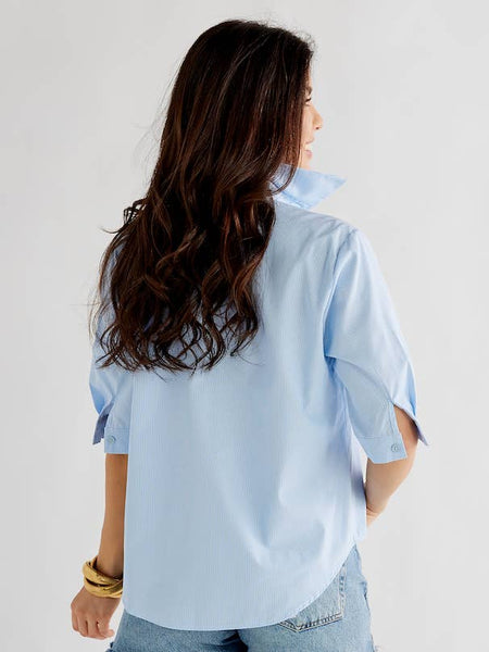 Maya Top in Blue Stripe