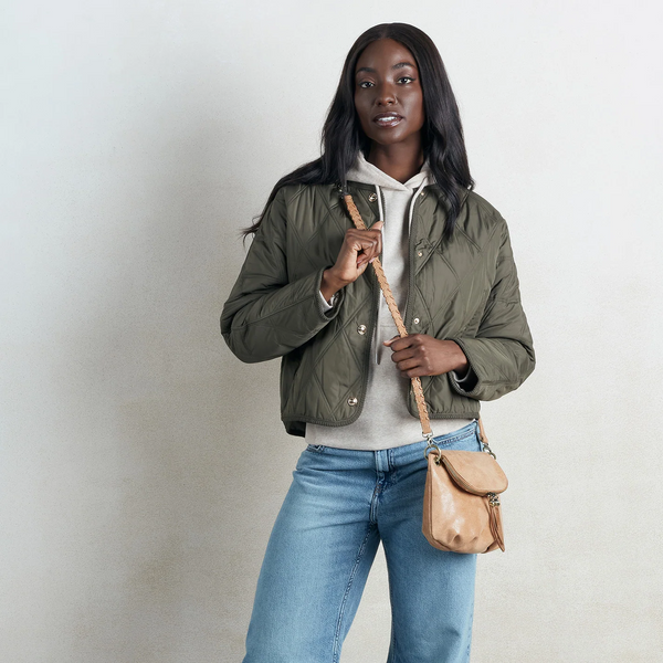HOBO Fern Zip-Flap Crossbody In Buffed Leather