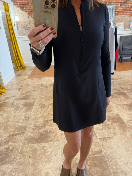 Spanx Booty Boost Ribbed Half Zip Dress