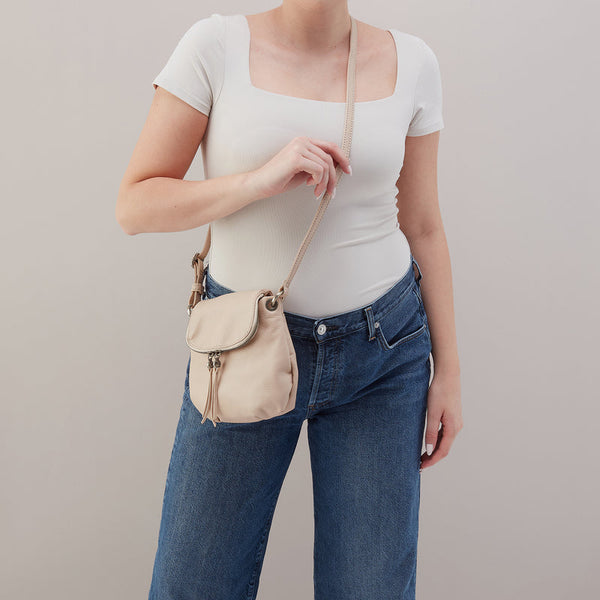 HOBO Fern Zip-Flap Crossbody Stonewash