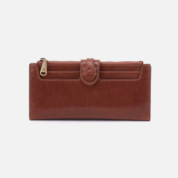 HOBO Dunn Continental Wallet Patina Leather Pecan Ridge