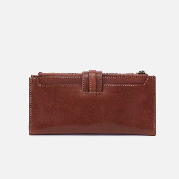 HOBO Dunn Continental Wallet Patina Leather Pecan Ridge