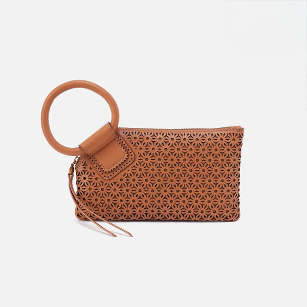 Hobo Sable Wristlet Sun Perf Leather