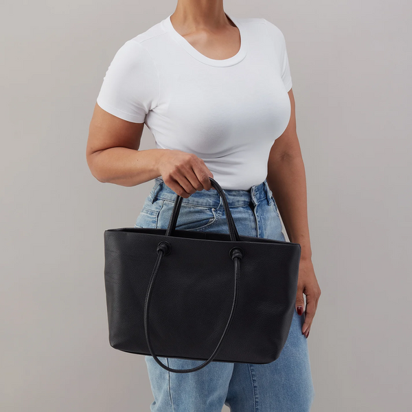 Hobo Studio Softie Tote Black Pebbled Leather