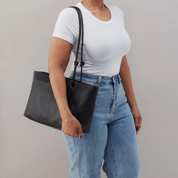 Hobo Studio Softie Tote Black Pebbled Leather