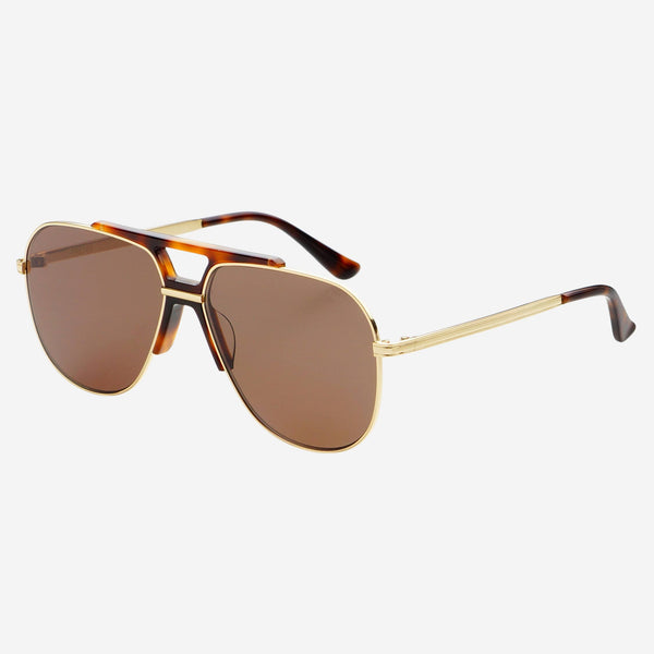 Logan  Aviator Unisex Sunglasses : Dark Brown