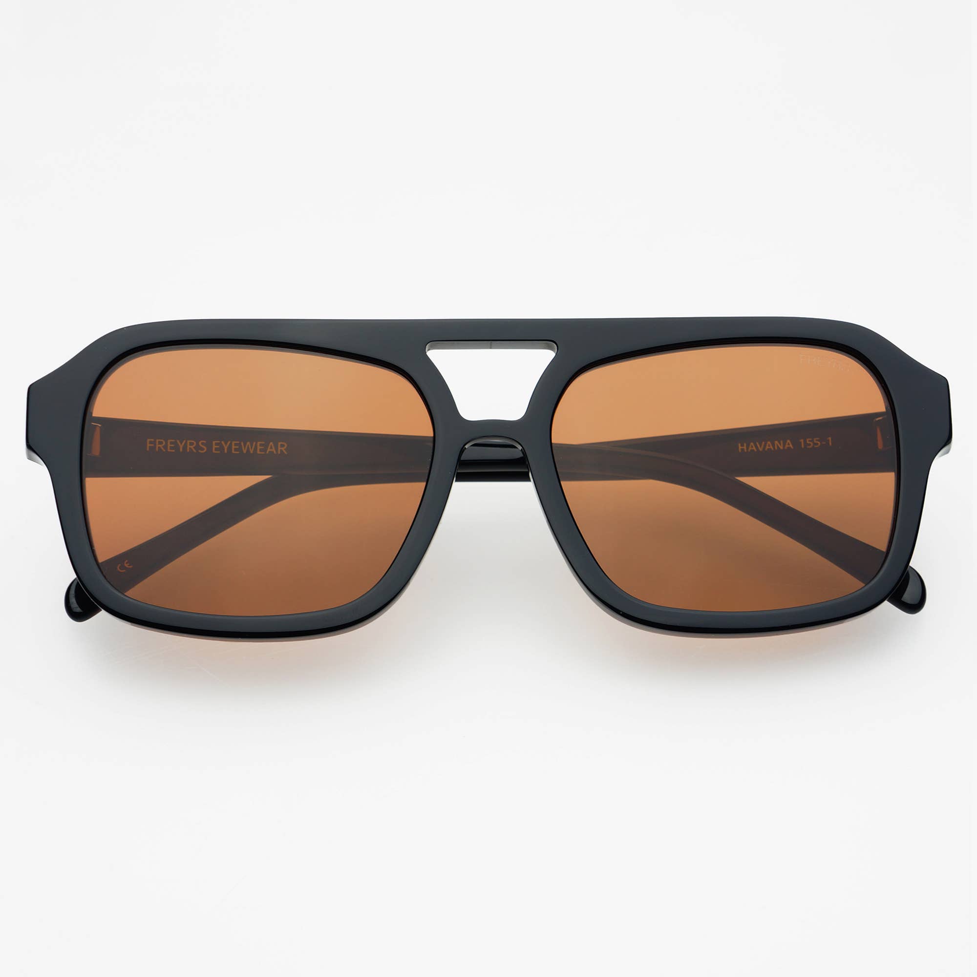 Freyrs Havana Aviator Sunglasses: Black