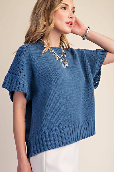 Blue Crewneck Sweater