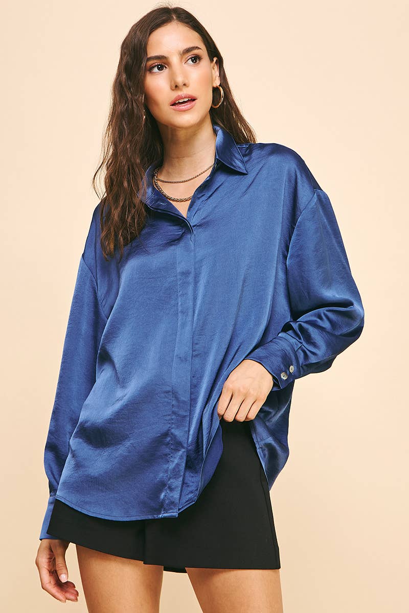 Midnight Blue Blouse