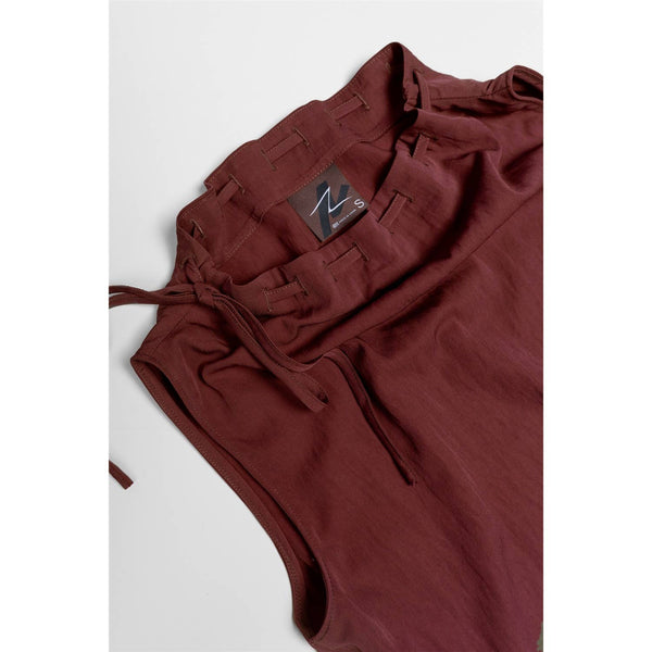 Cinched Mock Neck Top