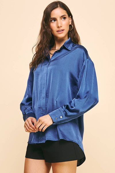 Midnight Blue Blouse