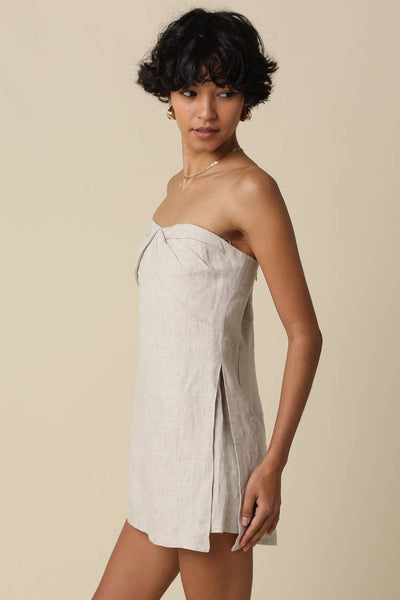 Becca Linen Strapless Romper
