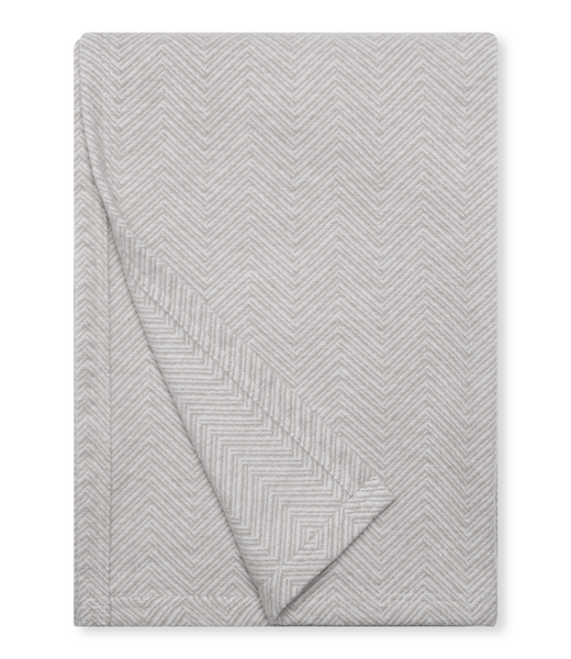 Bayside Herringbone Shawl - Light Grey