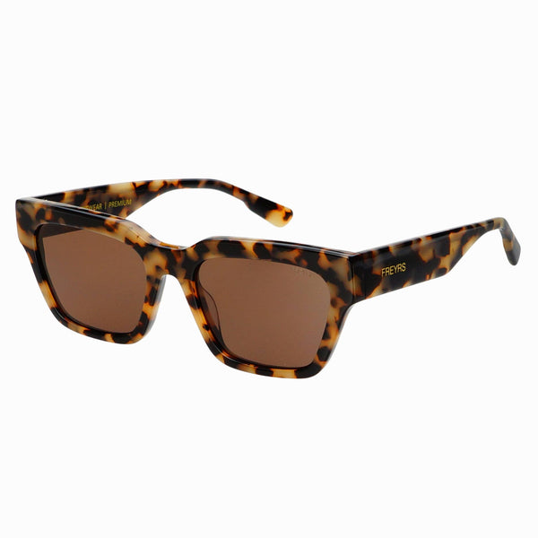 Hayden  Rectangular Sunglasses: Milky Tortoise