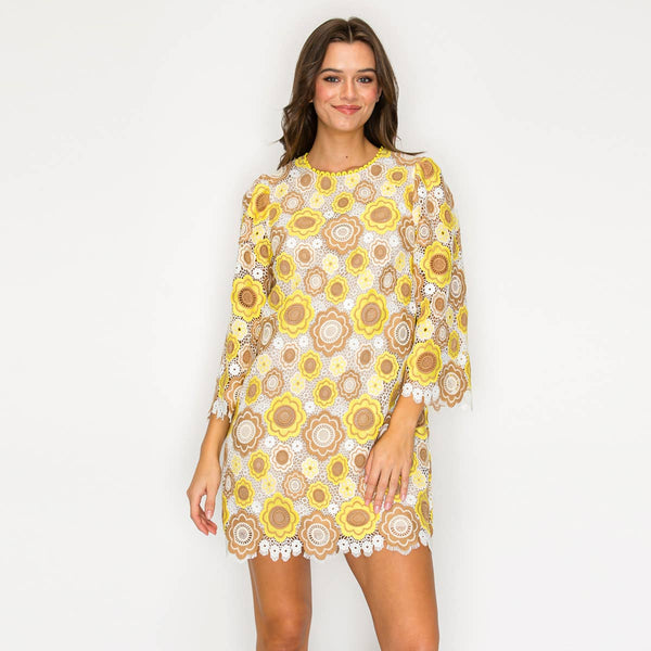 Marigold Vintage Lace Mini Dress Arriving January 30
