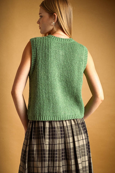 Anna Sweater Vest Green Arriving Wednesday