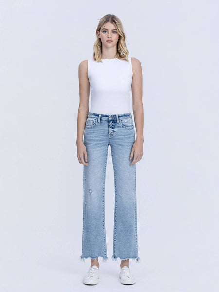 Infrequent Raw Hem Jeans