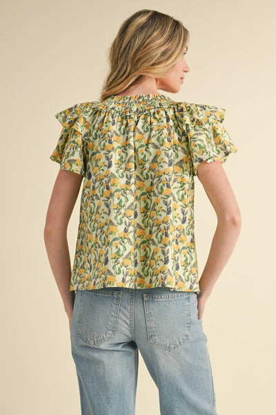 Yellow Floral Top