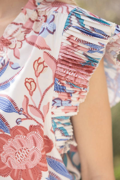 Flora Cap Sleeve Top