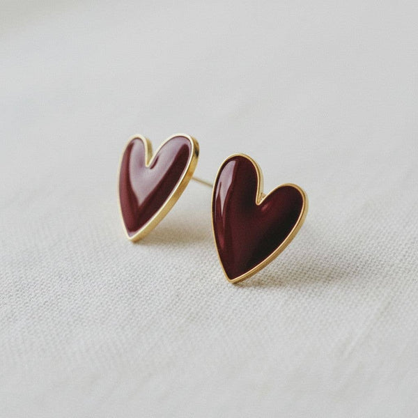 Crimson Heart Earrings