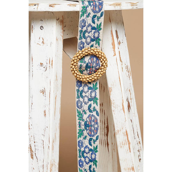 Blue Floral Belt