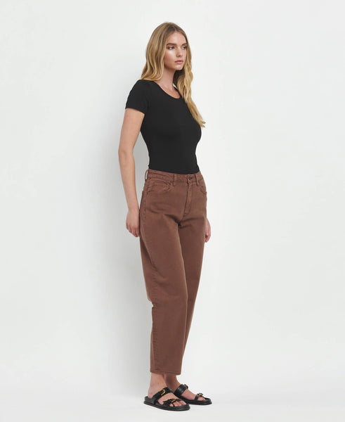Slim Brown Barrel Jean