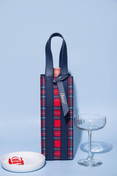 Draper James Wine Tote, Angie Plaid