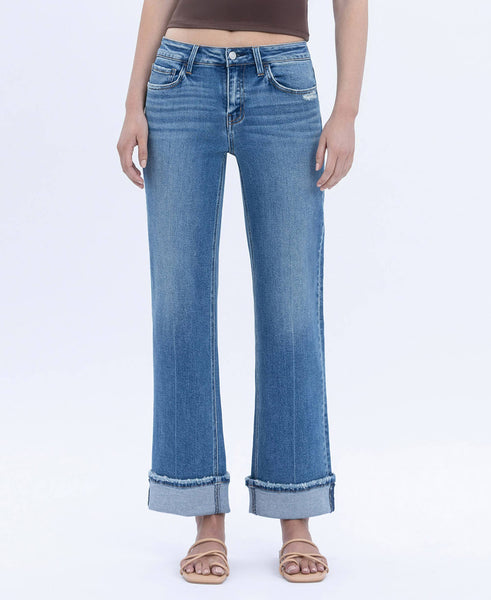 Delicate Gleam Cuffed Jeans
