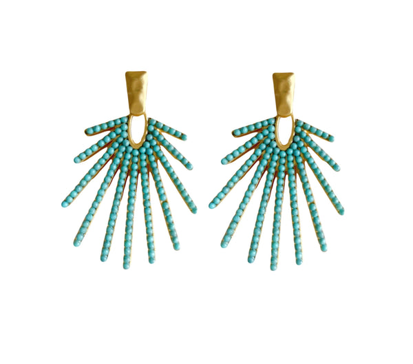 Turquoise Sunburst Earrings