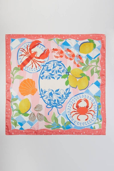 Seaside Feast Bandana Coral