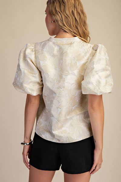 Gilded Garden Top in Champagne