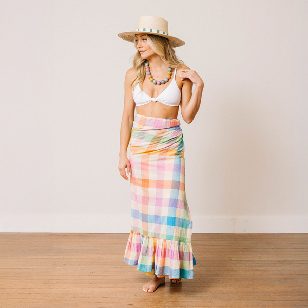Sunshine Tienda Rainbow Plaid Vienna Sarong