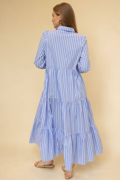 Betty Blue Poplin Dress