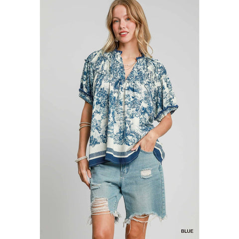 Blue Toile Top :: Arriving February 24