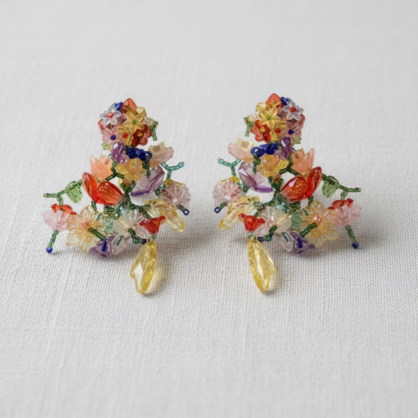 Acrylic Floral Drop Earrings