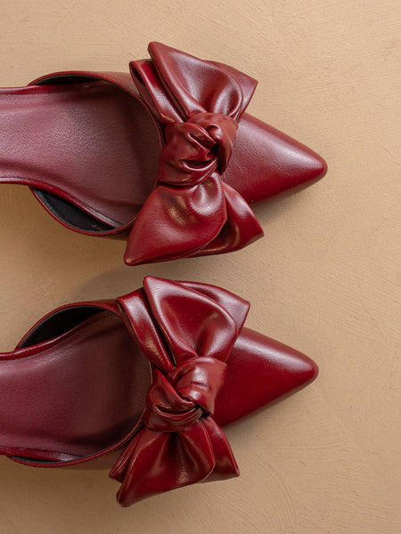 The Jane | Bow Accent Kitten Heel