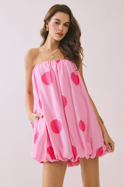 Pink Pop Polka Mini Dress