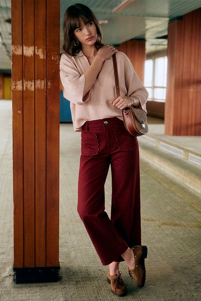 Colette Cropped Scallop Pocket Pants