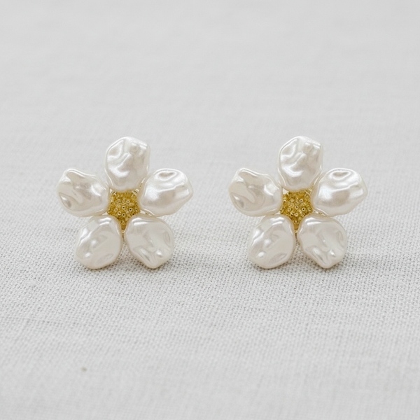 Baroque Pearl Flower Earrings
