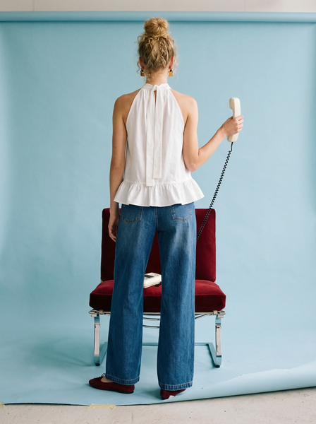 Cloud White Halter Top
