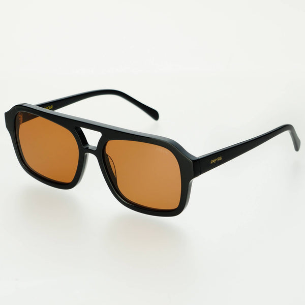 Freyrs Havana Aviator Sunglasses: Black