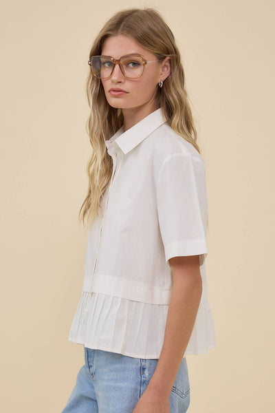 Pleated Hem Top