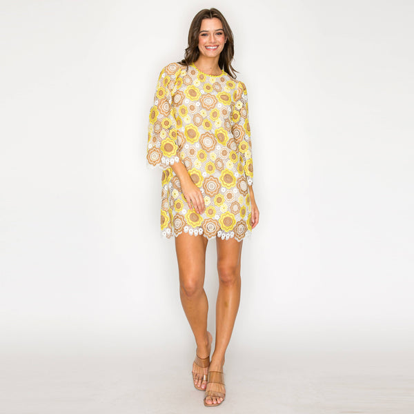 Marigold Vintage Lace Mini Dress Arriving January 30